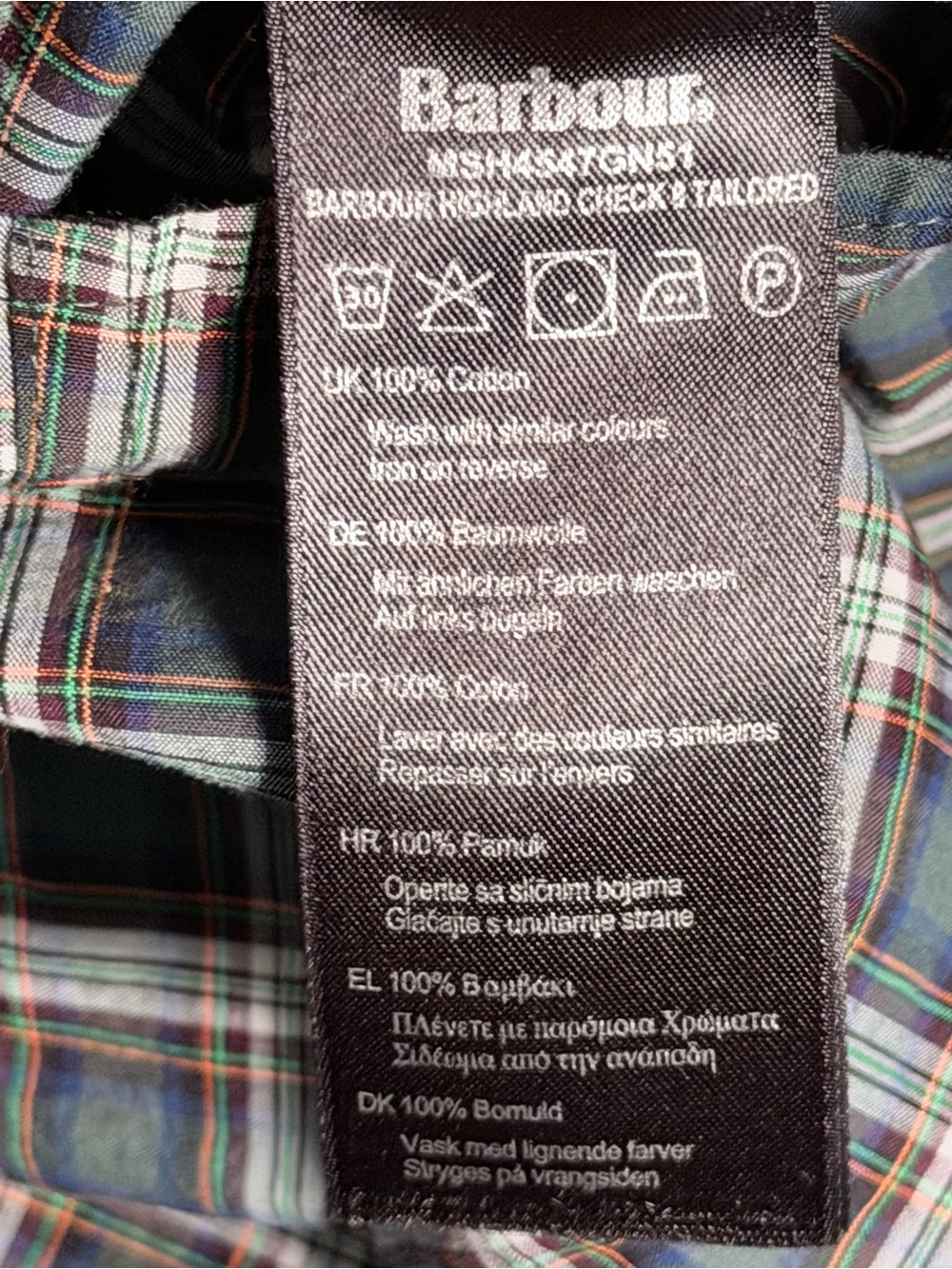 Barbour Navy and White Plaid Button-Down Shirt - Picture 5 of 7